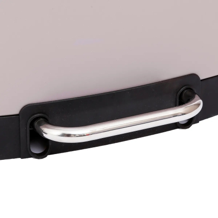 Cos gunoi cu pedala 30L 5Five Ariane, forma rotunda, otel inoxidabil si PP, 34x30,5x61 cm, taupe [1]