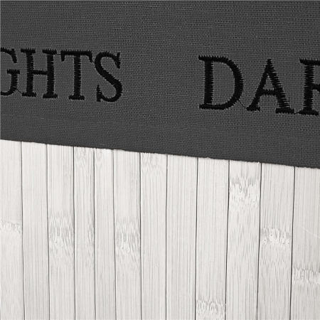 Cos pentru rufe din bambus, pliabil, cu 2 compartimente, volum 105 L, 63x52x33 cm, alb si gri inchis [15]