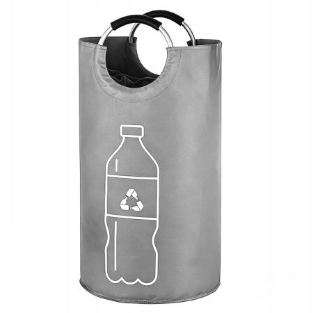 Cosuri de gunoi - Cos pliabil pentru colectarea sticlelor si dozelor reciclabile SGR, capacitate 90 L, material Oxford rezistent, manere pentru transport, design compac