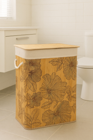 Cos rufe 5Five Blackflora, bambus, 60 litri, 42x31x51 cm, natur [5]