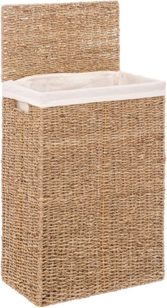 Cos rufe 5Five din trestie impletita, cadru metalic, 40 litri, 37x22x55 cm, maro [1]