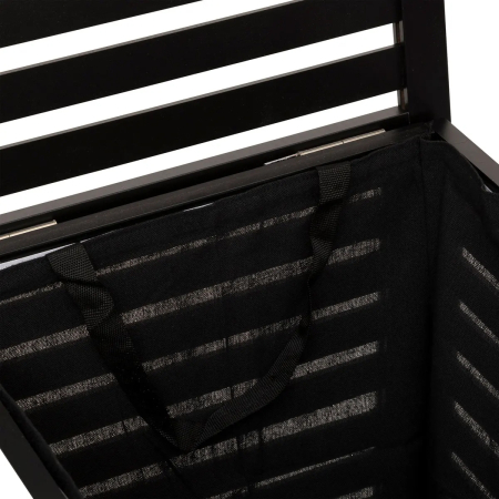 Cos rufe 5Five Sicela din lemn MDF, capacitate 65 litri, 40x40x58 cm, negru [2]