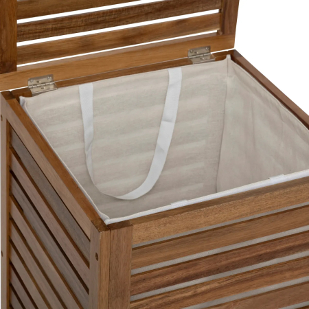 Cos rufe 65L 5Five Acacia din lemn de acacia, 40x40x60 cm, natur [5]