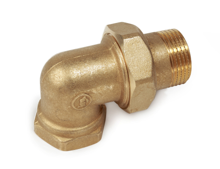 Obiecte si instalatii sanitare - Cot alama 90 grade Giacomini R19Y005, filet interior / exterior 1", 3 piese pentru instalatii HVAC, sanitare si solare