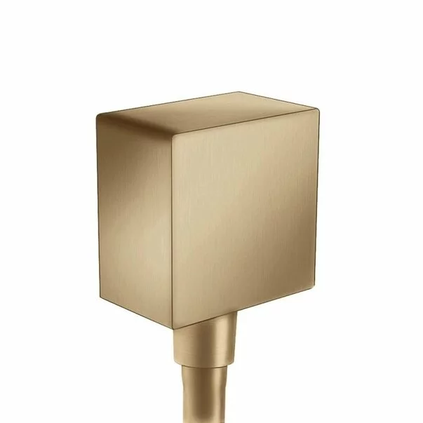 Pare, furtunuri si accesorii - Cot conector dus Hansgrohe FixFit Square bronz periat