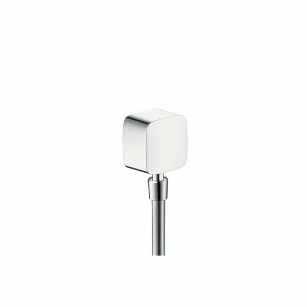 Pare, furtunuri si accesorii - Cot conector Hansgrohe FixFit cu valva antireflux crom