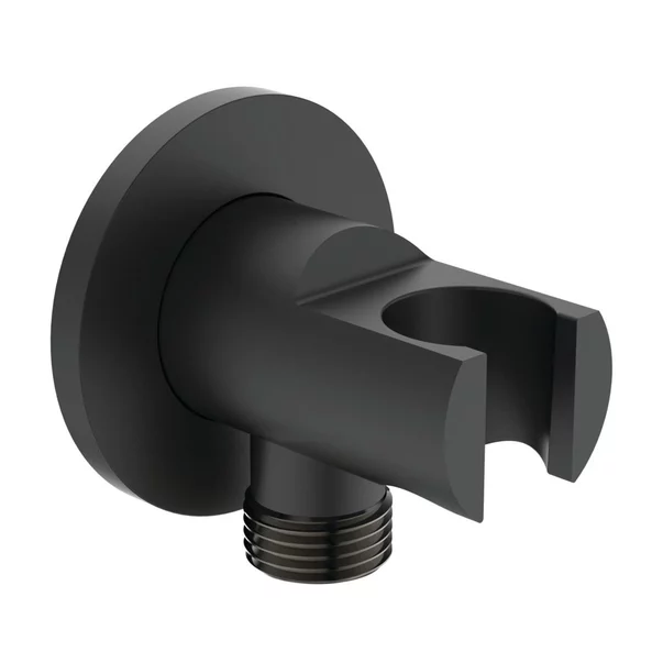 Baterii cada si dus - Cot de iesire dus cu suport Ideal Standard Multisuite negru mat
