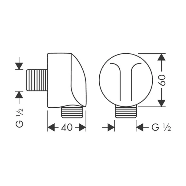 Cot de iesire dus Hansgrohe Fixfit E negru mat [1]