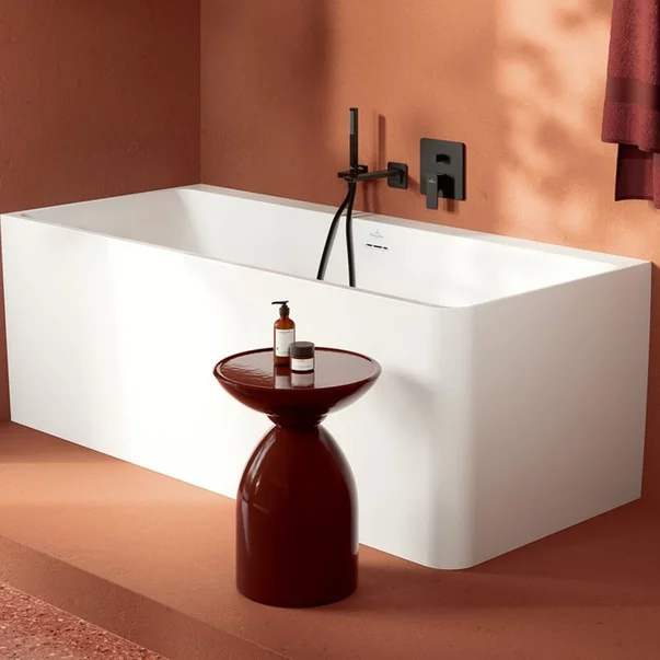 Cot de iesire dus Villeroy&Boch Universal patrat cu suport para negru mat [1]