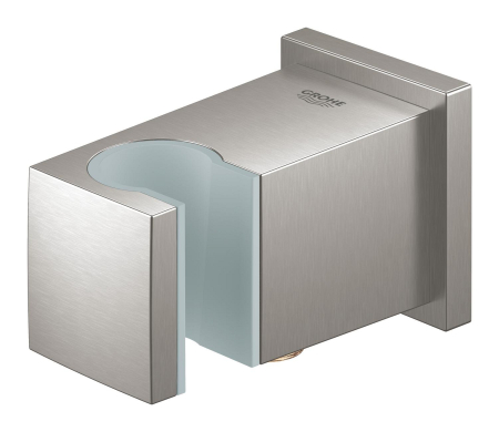 Cot iesie dus Grohe 26370DC0, Cube, 1/2'' x 1/2'', suport para, mat, otel satinat [1]
