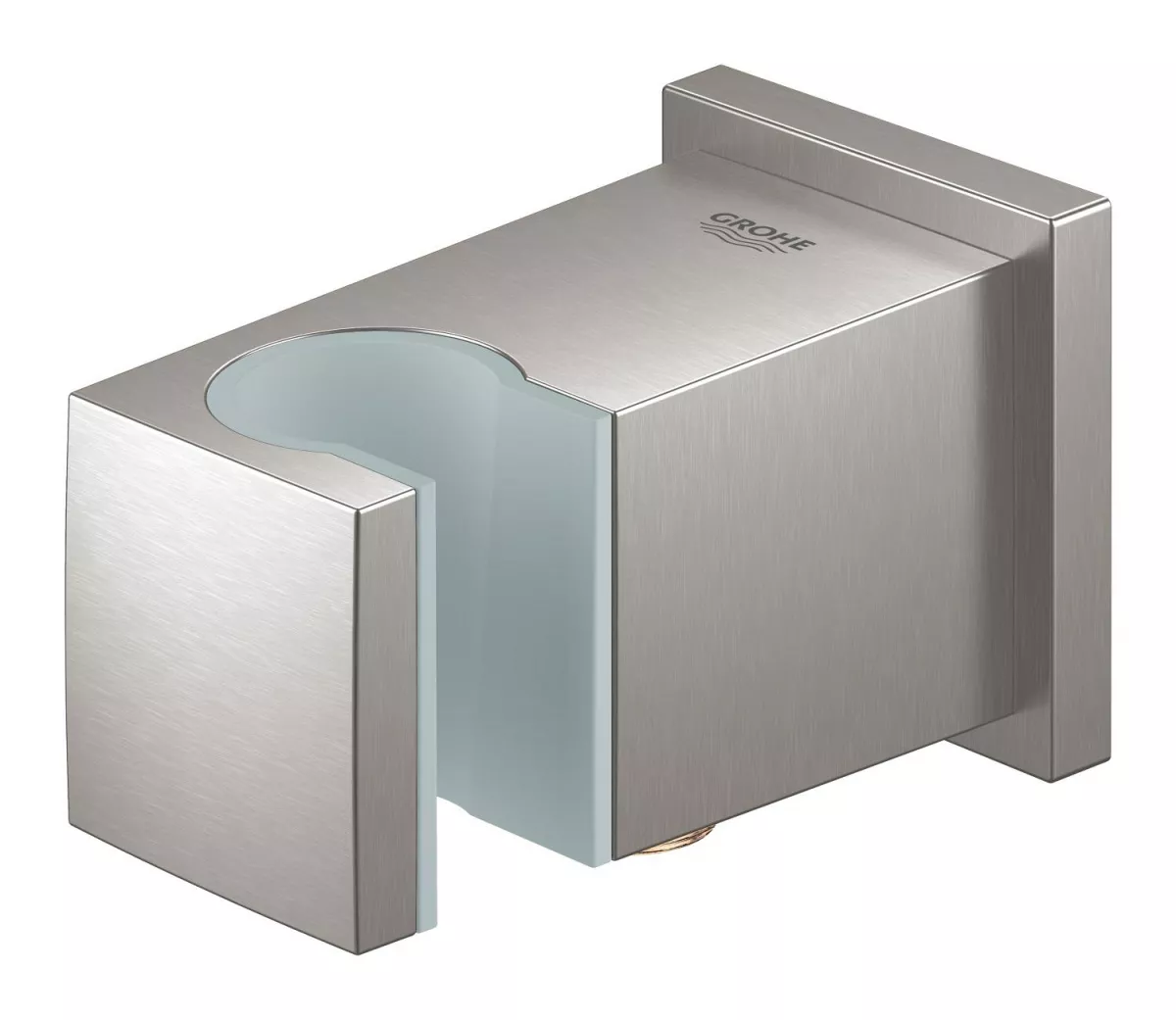 Cot iesie dus Grohe Cube 26370DC0, 1/2'' x 1/2'', suport para, mat, otel satinat [1]