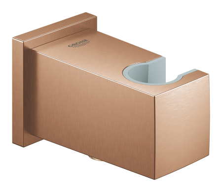 Accesorii dus - Cot iesire dus Grohe 26370DL0, Euphoria Cube, 1/2'' x 1/2'', suport para, mat, cupru
