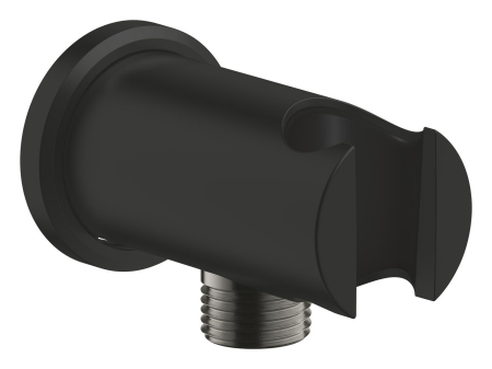 Accesorii baie - Cot iesire dus Grohe 266582430, 86 mm, 48 mm, 1/2 diametru filet iesire, 1/2 diametru filet alimentare, Negru