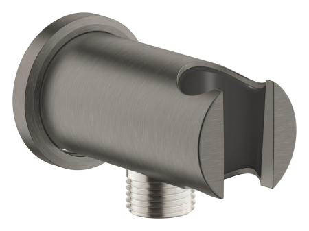 Accesorii dus - Cot iesire dus Grohe 26658AL0, Rainshower, 1/2'' x 1/2'', suport para, mat, grafit