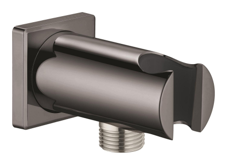 Accesorii dus - Cot iesire dus Grohe 26659A00, Rainshower SoftSquare, 1/2'' x 1/2'', suport para, lucios, grafit