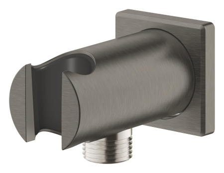 Cot iesire dus Grohe 26659AL0, Rainshower SoftSquare, 1/2'' x 1/2'', suport para, mat, grafit [2]
