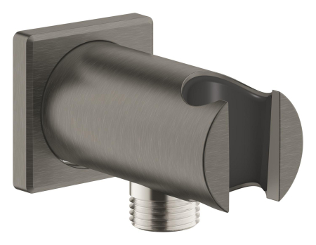 Baie - Cot iesire dus Grohe 26659AL0, Rainshower SoftSquare, 1/2'' x 1/2'', suport para, mat, grafit