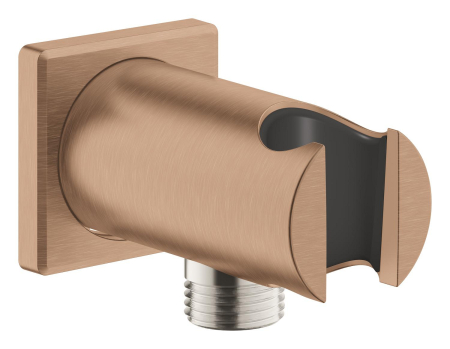 Accesorii dus - Cot iesire dus Grohe 26659DL0, Rainshower SoftSquare, 1/2'' x 1/2'', suport para, mat, cupru
