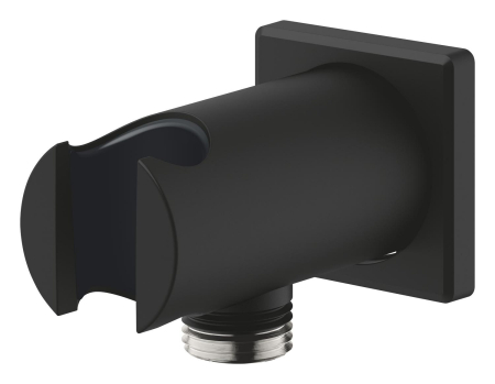 Cot iesire dus Grohe 26659KF0, Rainshower, 1/2'' x 1/2'', suport para, mat, negru [2]