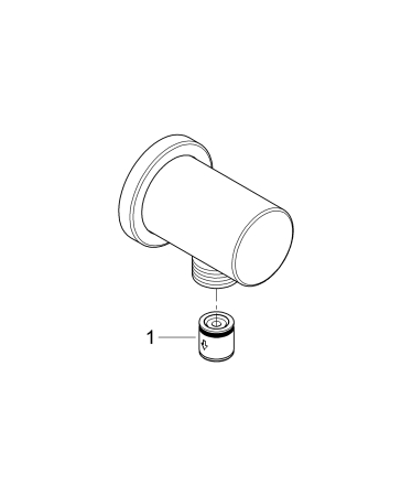 Cot iesire dus Grohe 27057DL0, Rainshower, 1/2'' x 1/2'', mat, cupru [1]