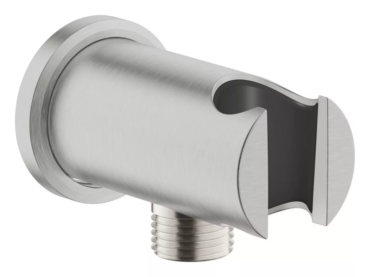Cot iesire Grohe Rainshower, 1/2'' x 1/2'', suport para, mat, otel satinat, 26658DC0 [0]