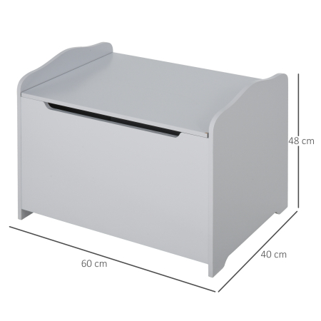  cufar din lemn, cu capac, 60x40x48cm, gri [2]