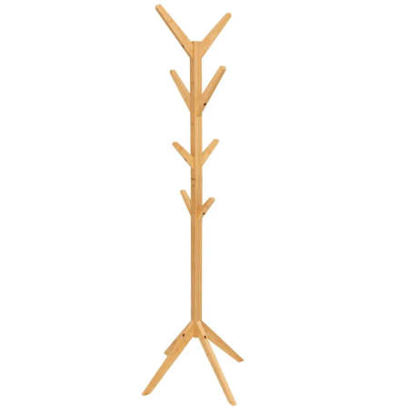 Mobila - Cuier 5Five Arbre din bambus cu 8 carlige, 179 cm, maro natural