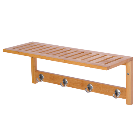 Living & hol -  Cuier de Perete Raft Cuier in Bambù, 50x17x20cm