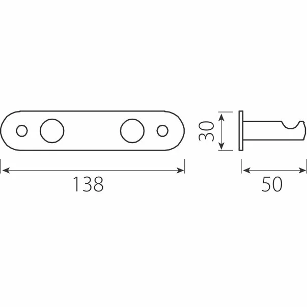 Cuier dublu crom Ferro Grace [1]
