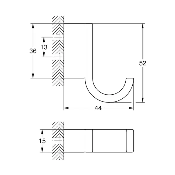 Cuier Grohe Selection negru mat Phantom Black [2]