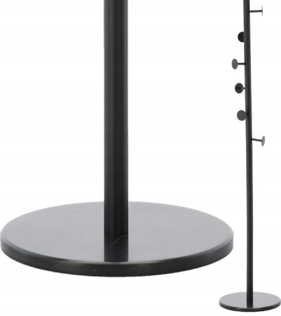 Cuier hol metalic 174 cm, design minimalist, negru [3]