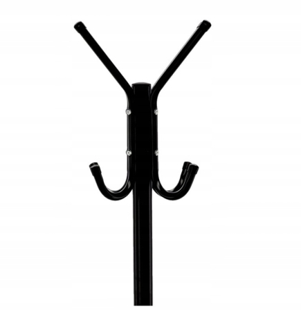 Cuier hol metalic 178 cm, 12 carlige, design minimalist, negru [4]