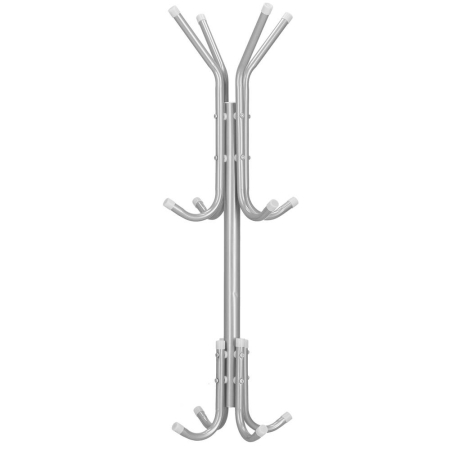 Cuier pentru haine, tip pom, cu 12 carlige, 173 cm, gri [4]