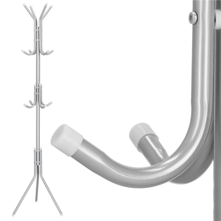 Cuier pentru haine, tip pom, cu 12 carlige, 173 cm, gri [1]