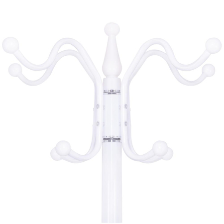 Cuier tip pom din metal Sersimo, 12 agatatoare, 174cm, alb [2]