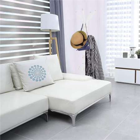 Cuier tip pom metalic Sersimo, 12 agatatoare, 177cm, alb [8]