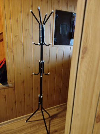 Cuier tip pom metalic Sersimo, 12 agatatoare, 177cm, negru [3]