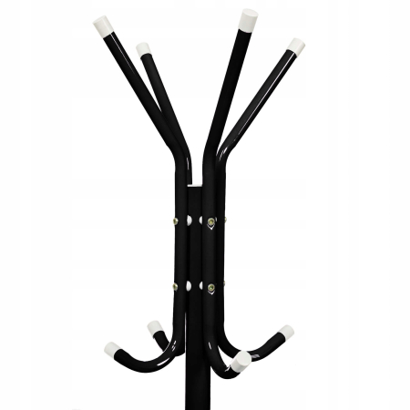 Cuier tip pom metalic Sersimo, 12 agatatoare, 177cm, negru [7]