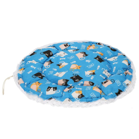 Culcus transformabil pisici tip saltea cu pereti snur ajustare, 73 cm, 2 in 1, albastru [10]