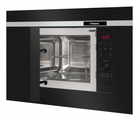 Cuptor cu AMG20BFH, microunde Hansa, incorporabil, putere w 700, capacitate l 20, numar programe 12, negru [1]