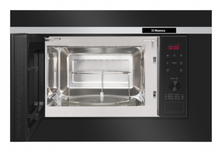 Cuptor cu AMG20BFH, microunde Hansa, incorporabil, putere w 700, capacitate l 20, numar programe 12, negru [2]