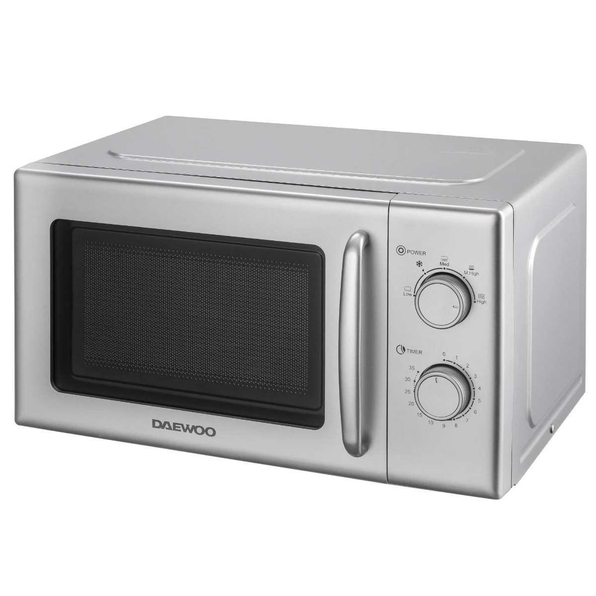 Cuptor cu microunde Daewoo KOR-6S20S-2, 700 W, 5 trepte, 20 l, 49.5 cm, 38 cm, 28.6 cm, 5 programe, Argintiu [2]