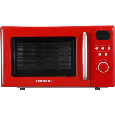 Electrocasnice - Cuptor cu microunde Daewoo KOR-6S2BR-2, microunde, putere w 700, capacitate l 20, numar programe 8, trepte de putere 5, rosu