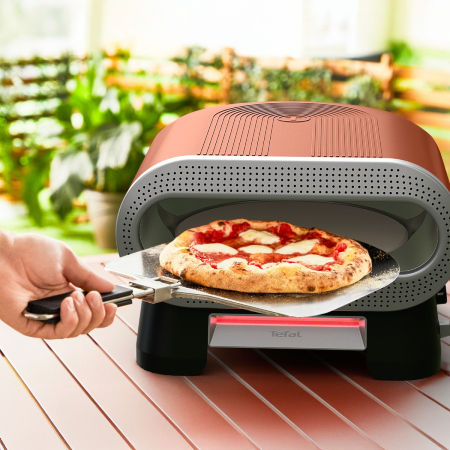 Cuptor electric pentru pizza Tefal Pizza Pronto JM600TE0, 2600 W, 4 trepte de temperatura, piatra rotativa automata, accesoriu pentru feliat pizza, pa [5]