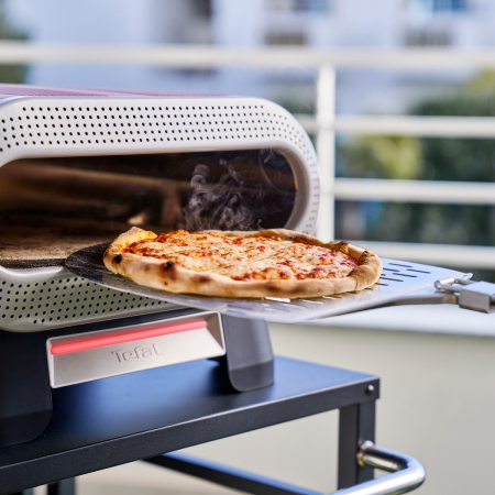 Cuptor electric pentru pizza Tefal Pizza Pronto JM600TE0, 2600 W, 4 trepte de temperatura, piatra rotativa automata, accesoriu pentru feliat pizza, pa [8]