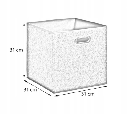 Cutie depozitare 5Five din lemn MDF, pentru raft, 30x30x30 cm, alb [1]