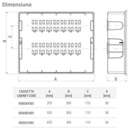 Cutie din plastic cu capac Giacomini R595BY001 pentru colectori, 520x300x90 mm [1]
