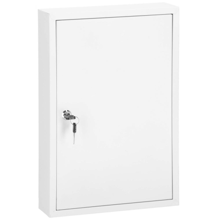 Cutie metalica din otel pentru 64 chei, echipata, 45x30x8cm, alba [7]
