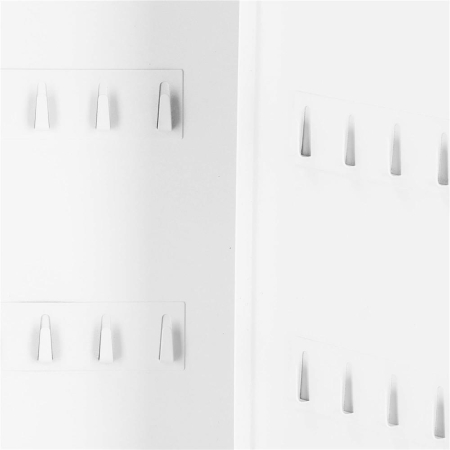 Cutie metalica din otel pentru 64 chei, echipata, 45x30x8cm, alba [5]