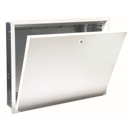 Incalzire in pardoseala - Cutie metalica incastrabila Giacomini R500Y112, 600x460x110 mm, alba